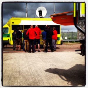 ASSAR members and trainees visiting the Filton HART base.